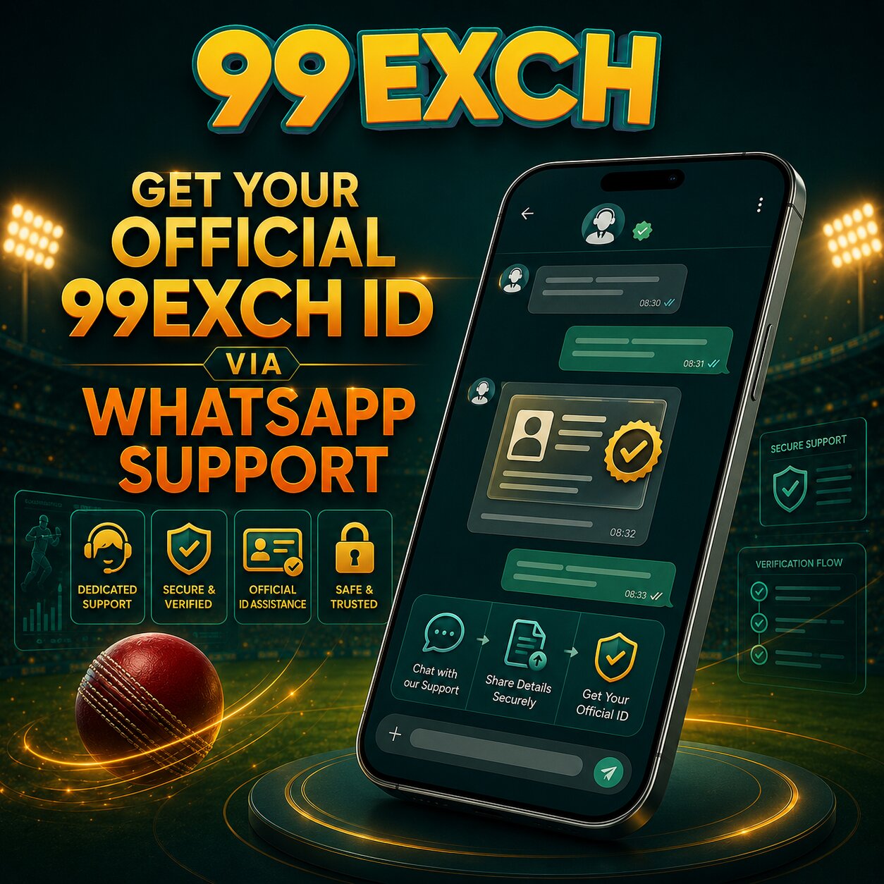 Get Your Official 99Exch ID via WhatsApp Support